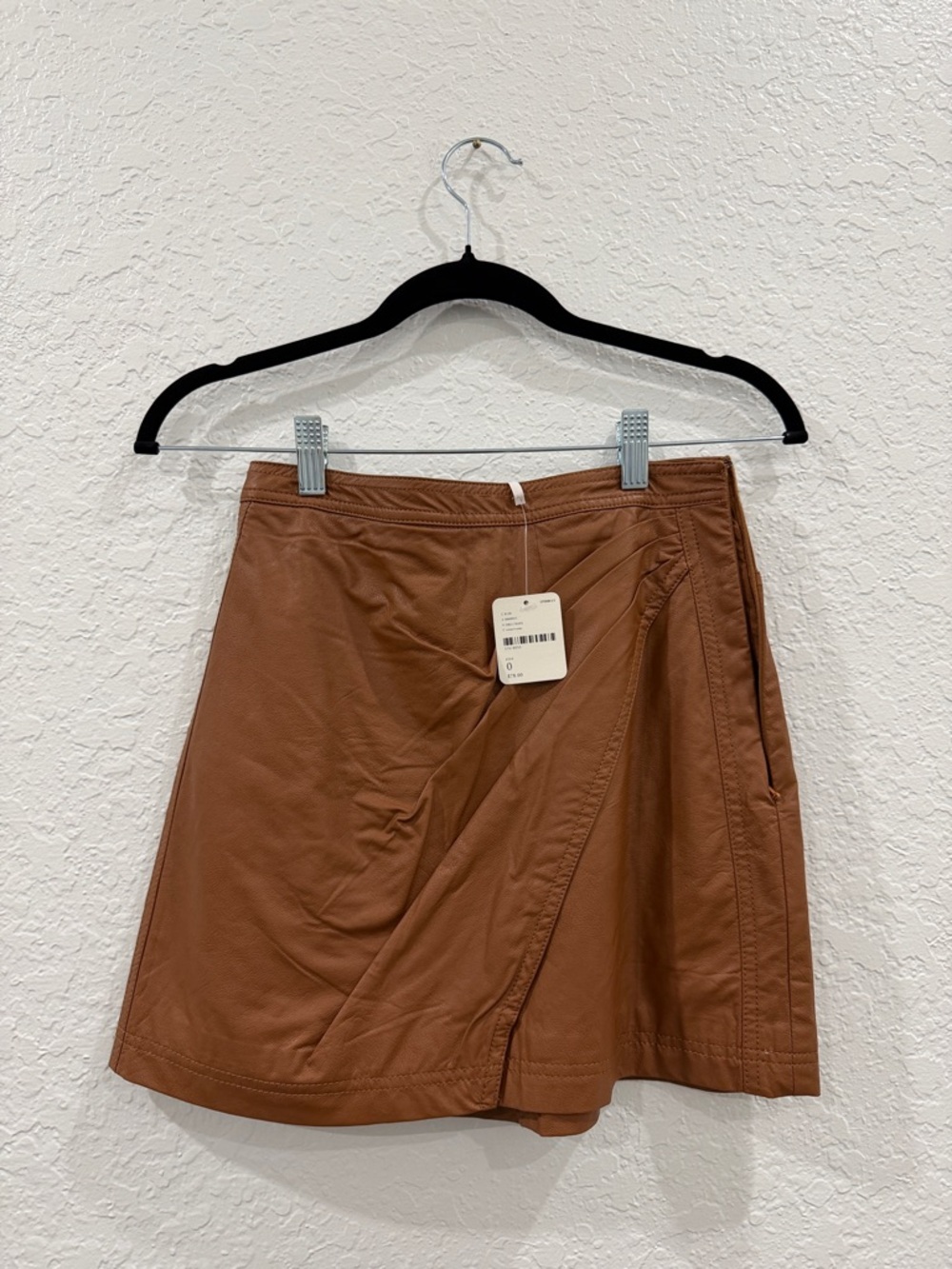 Free People Rust Brown A-Line Wrap Skirt NWT